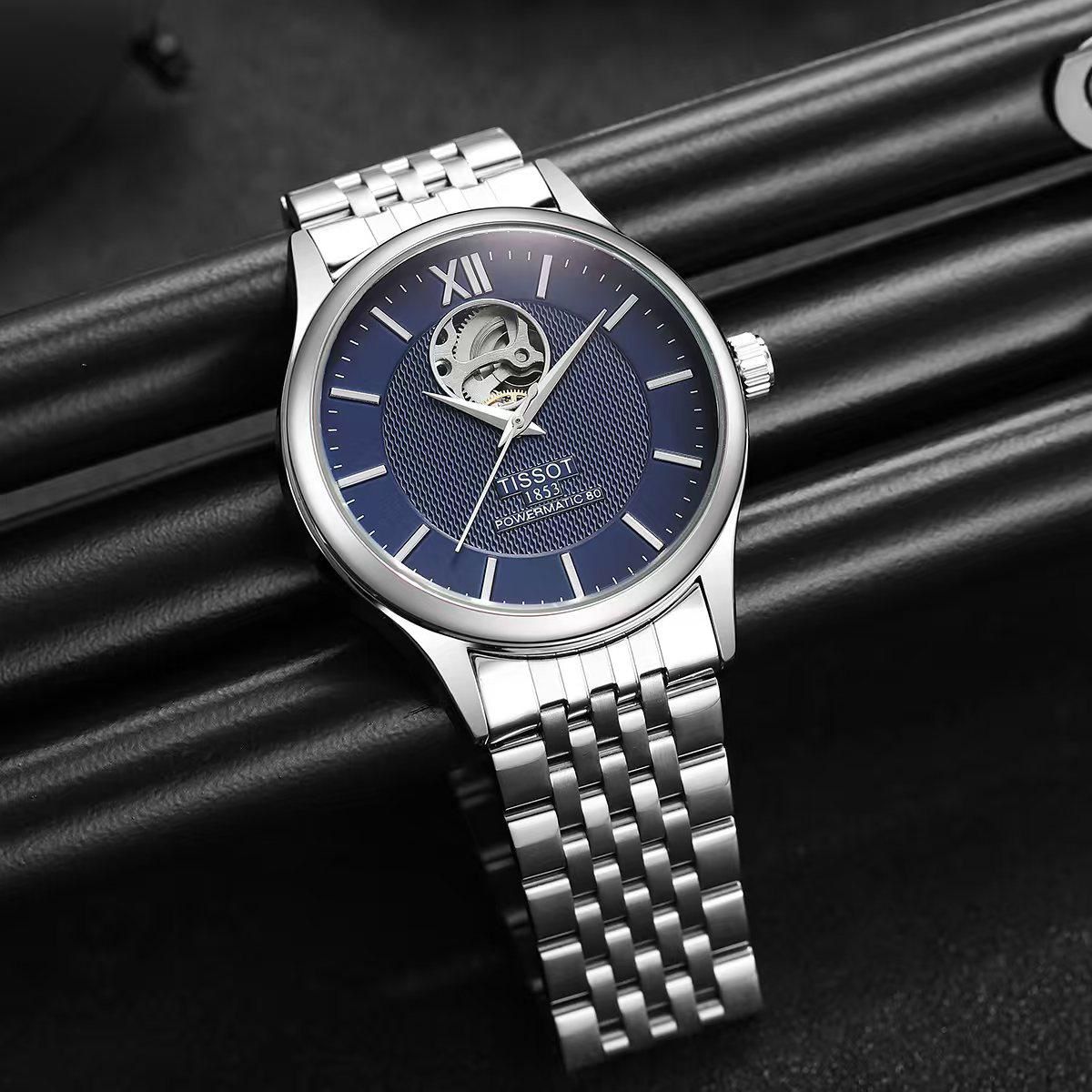 Tissot 1853 Powermatic 80 Automatic Open Heart Watch – Stainless Steel Collection
